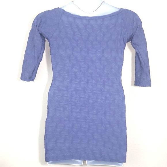 Arden B Purple Top Shirt Pull over scoop neck stretch Elbow Sleeve Rich Clean - Picture 2 of 4